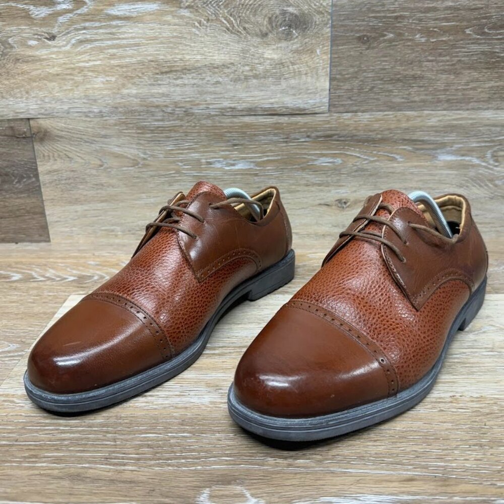 Zota Brown Leather Cap Toe Oxford Shoes Men's Size 11